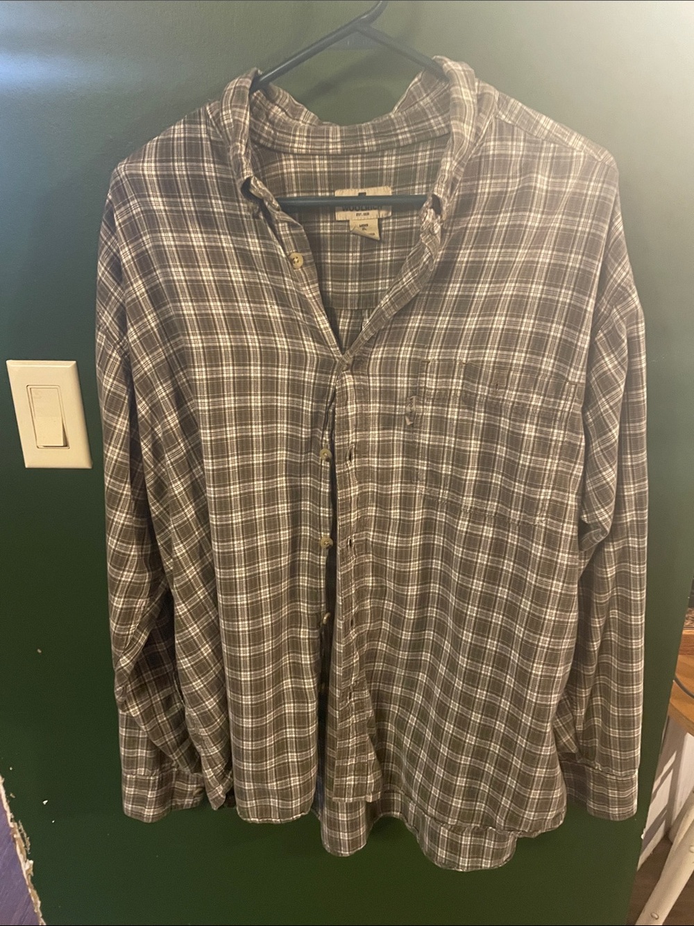 Vintage Woolrich Scotch Plaid Flannel Shirt Size XL